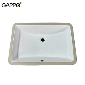 Mua CHẬU LAVABO SỨ ÂM BÀN NHẬP KHẨU NGA GAPPO GT413 MEN TUYẾT HÌNH CHỮ NHẬT - HÀNG CHÍNH HÃNG