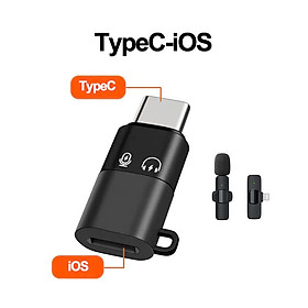 Đầu chuyển đổi Cho Micro Thu Âm Không Dây từ Lightningg (i.phone) sang Type C Từ ios Sang Type c - Giao Màu Ngẫu Nhiên - Hàng Nhập Khẩu