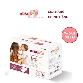 Thùng Bỉm Dán ROSE BABY Size M 156 miếng