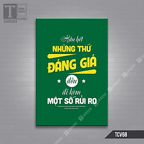Mua Tranh Canvas treo tường động lực văn phòng câu nói slogan truyền cảm hứng làm việc TCV67-70