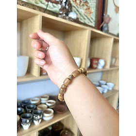 Vòng đeo tay bách xanh size 10ly - cách điệu lu thống phối hạt tròn - không tẩm mùi thơm