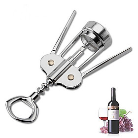 Dụng cụ khui rượu vang inox dụng cụ mở nút chai rượu vang cao cấp siêu bền đa năng