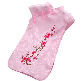 Sườn xám bé gái thêu hoa D0405 - Size 6
