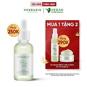 Serum rau má & diếp cá Herbario 30ml sạch mụn thuần chay