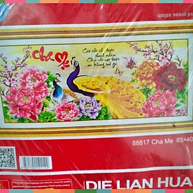 Mua Tranh thêu chữ thập Cha mẹ KT 85*40cm(hình thật)