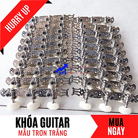 Mua BỘ KHÓA ĐÀN GUITAR CLASSIC MÀU TRẮNG VIỀN BẠC