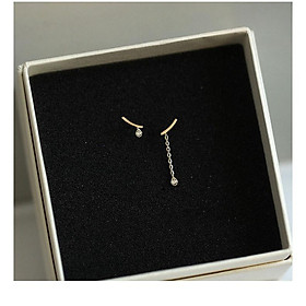 Khuyên tai ATJ9101 , Thiết kế nhỏ nhắn mini thiết kế lệch bên ANTA Jewelry
