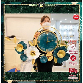 Mua Đồng Hồ Treo Tường Trang Trí Decor Đẹp - Nhập Khẩu Cao Cấp - Mẫu Hoa Mai Xanh May Mắn - BH 5 Năm- D1 Home