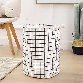 Mua GIỎ VẢI ĐỰNG ĐỒ  SỌT ĐỰNG QUẦN ÁO LOẠI TO ĐA NĂNG TIỆN LỢI - Kẻ Trắng