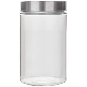 Hũ thủy tinh tròn SAPATA nắp vặn inox