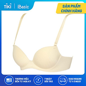 Áo ngực nữ su có gọng không đường may mút dày cup demi phom đúc iBasic BRAW100