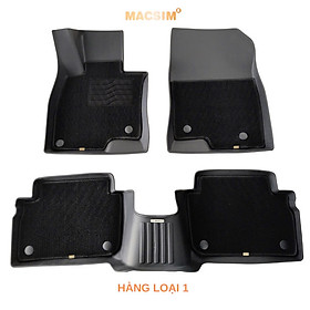Thảm lót sàn ô tô 2 lớp cao cấp dành cho xe Mazda 3 2020+ (sd3) nhãn hiệu Macsim chất liệu TPE màu đen