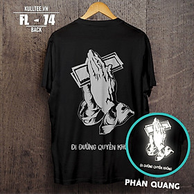 Áo Thun cho cả Nam và Nữ Phản Quang In hình ĐI ĐƯỜNG QUYỀN , áo chất, đi đêm, đi phượt bao ngầu, nhìn đã mắt