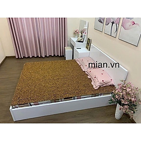 Chiếu Hạt Gỗ Bách Xanh Cao Cấp - Kích Thước 2,2mx2m hạt 1.2cm , Màu Gỗ Tự Nhiên Sang Trọng Dây Dù Cao Cấp Bảo Hành 2 Năm 