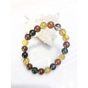 Vòng thạch anh tóc đa sắc 9mm J NATURAL STONES