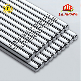 Đũa Inox SUS304 Hàng Cao Cấp - Set 10 Đôi Đũa Inox Mẫu Mới - Hàng Chính Hãng