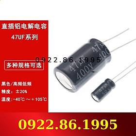 Tụ Điện Điện Phân Nội Tuyến 47Uf 10V 16V 25V 35V 50V 63V 100V 250V 400V 450V Vàng Xanh Tần Số Cao hàng mới về