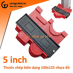 Thước chép biên dạng 5inch 100x125mm nhựa đỏ