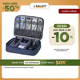 Túi Bảo Vệ Phụ Kiện Thông Minh Đa Năng Cao Cấp Galaxy Store GTPK01 (24x17x6.5 cm) - Hàng Chính Hãng - Xanh than