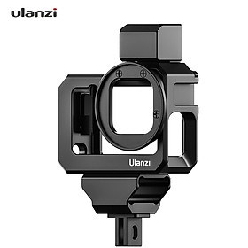 Ulanzi G9-5 Action Camera Video Cage Metal Vlog Case Protective Housing with Dual Cold Shoe Mount 52mm Filter Adapter