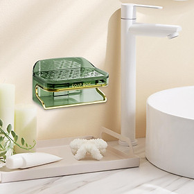 Soap Holder, Shower Soap Draining Storage Box, Toiletries Container, Soap Dish Container Wall Mounted Soap Dish for Kitchen