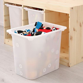Mua Hộc nhựa trắng cỡ đại 42x30x36 cm- hộc đồ chơi- hộc chứa đồ