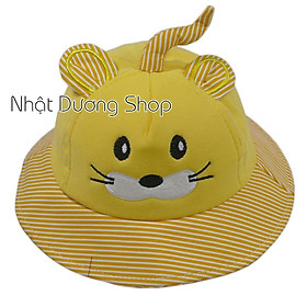 Nón tai bèo trẻ em từ 2-4 tuổi hình con chuột dễ thương chất liệu vải nhung và cotton