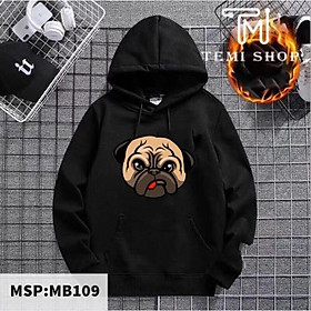 ( Best seller) Áo hoodie unisex chó mặt xệ có bigsize đên hơn 100kg