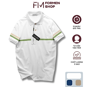 Áo thun polo nam PK Men chất thun cá sấu, họa tiết sọc ngực nam tính, thanh lịch, thoáng mát - FORMEN SHOP - FMPS240