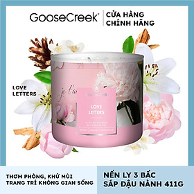 Mua Nến ly 3 bấc sáp đậu nành Goose Creek (411g) - Love Letters