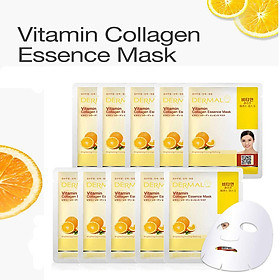 Mặt Nạ Dermal Tinh Chất Vitamin Làm Sáng Da Vitamin Collagen Essence Mask 23g - 10 Miếng