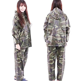 Bộ Quần Áo Mưa Phản Quang Nam Nữ, Áo Mưa Bộ Người Lớn Cao Cấp Vải Dù Dày Siêu Bền, An Toàn