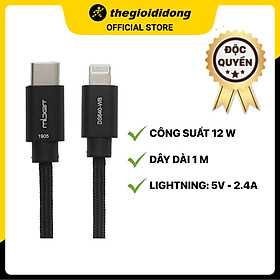 Mua Cáp Type-C - Lightning MFI 1 m Mbest DS640-WB Đen - Hàng chính hãng