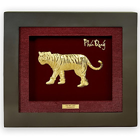 Mua Tranh Vàng 24K PRIMA ART Hổ Quyền Lực - Kích thước 18 x 20 cm - CGS-0545-03