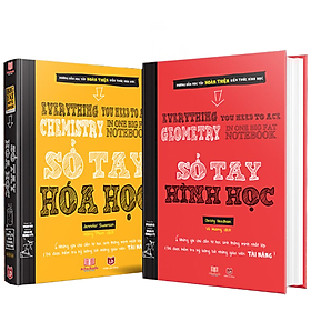 Sách - Sổ tay hình học và sổ tay hóa học - Á Châu Books ( tiếng việt, 2 cuốn, lớp 8 - lớp 12 )