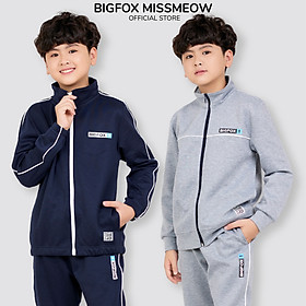 Bộ nỉ thể thao bé trai Bigfox Miss Meow size đại thu đông ấm áp style Hàn