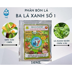 Phân bón lá Ba Lá xanh số 1 nảy chồi xanh lá gói 10ml