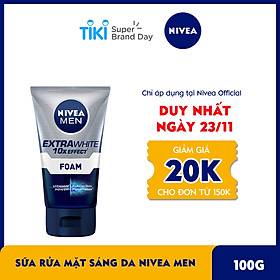Sữa Rửa Mặt Sáng Da Nivea Men 88836 (100g)