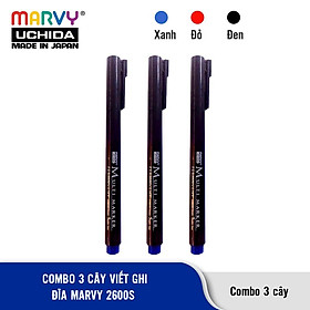 Combo 3 Cây Bút Ghi Đĩa MARVY ngòi kim 2600S