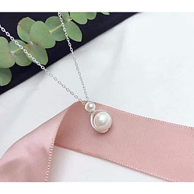 Dây chuyền bạc liền mặt đính ngọc  YN JEWELRY