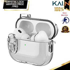 Mua Ốp Case Bao Trong Suốt Dành Cho Airpods Pro/ Airpods Pro 2  Khoá An Toàn  Chống Sốc  Kai.N Crystal Lock  Kèm Móc Treo_ Hàng Chính Hãng
