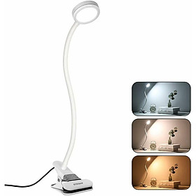 Clip-đèn LED Bàn đèn Bàn đọc Luminosity Set Eye Care Home Cục 360 ° linh hoạt với cáp USB và bộ chuyển đổi màu trắng