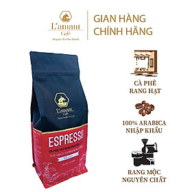 Cà phê nguyên chất L'amant Espresso 100% Arabica hạt pha máy túi 1kg No.01