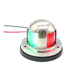 Stainless Steel 12V Boat Marine LED Bow Navigation Light Red & Green 2 in 1