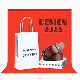 Thiết kế 2023 - Quà tặng cho nam giới - Thắt lưng cao cấp đục lỗ loại 1 - Quà tặng sinh nhật cho bạn trai - FULL  túi hộp quà tặng y hình