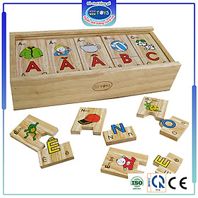 Đồ chơi gỗ Bộ tìm chữ cái (Tiếng Việt) | Winwintoys 62312 | Giúp bé nhận biết mặt chữ và phát triển tư duy sáng tạo