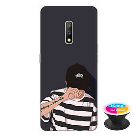 Ốp lưng dành cho điện thoại Realme X hình Anh Chàng Cá Tính - tặng kèm giá đỡ điện thoại iCase xinh xắn - Hàng chính hãng