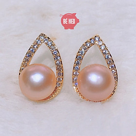 Bông tai ngọc trai nuôi nước ngọt - Tặng Quà 0đ - Trang sức Bé Heo BHBT450