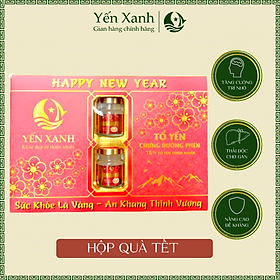 Hộp quà tết - Nước tổ yến sào chưng đường phèn - Yến Xanh - 15% tổ yến