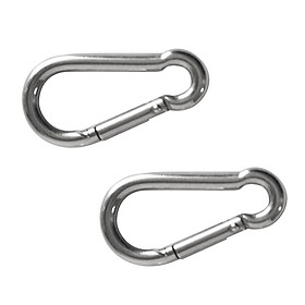 2 Miếng Thép Không Gỉ Carabiner Clip Snap Spring Khóa Móc Nhanh